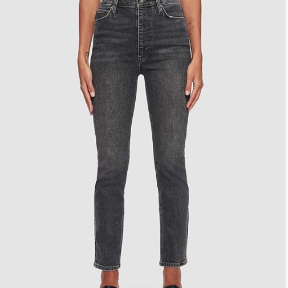 DSTLD  Slim Fit High Waisted Straight Jeans